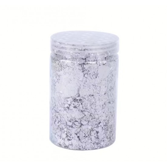 Silver leaf, Flakes 10 Grams, for Antiquing ,Arts, Crafts, Decoration ,Resin